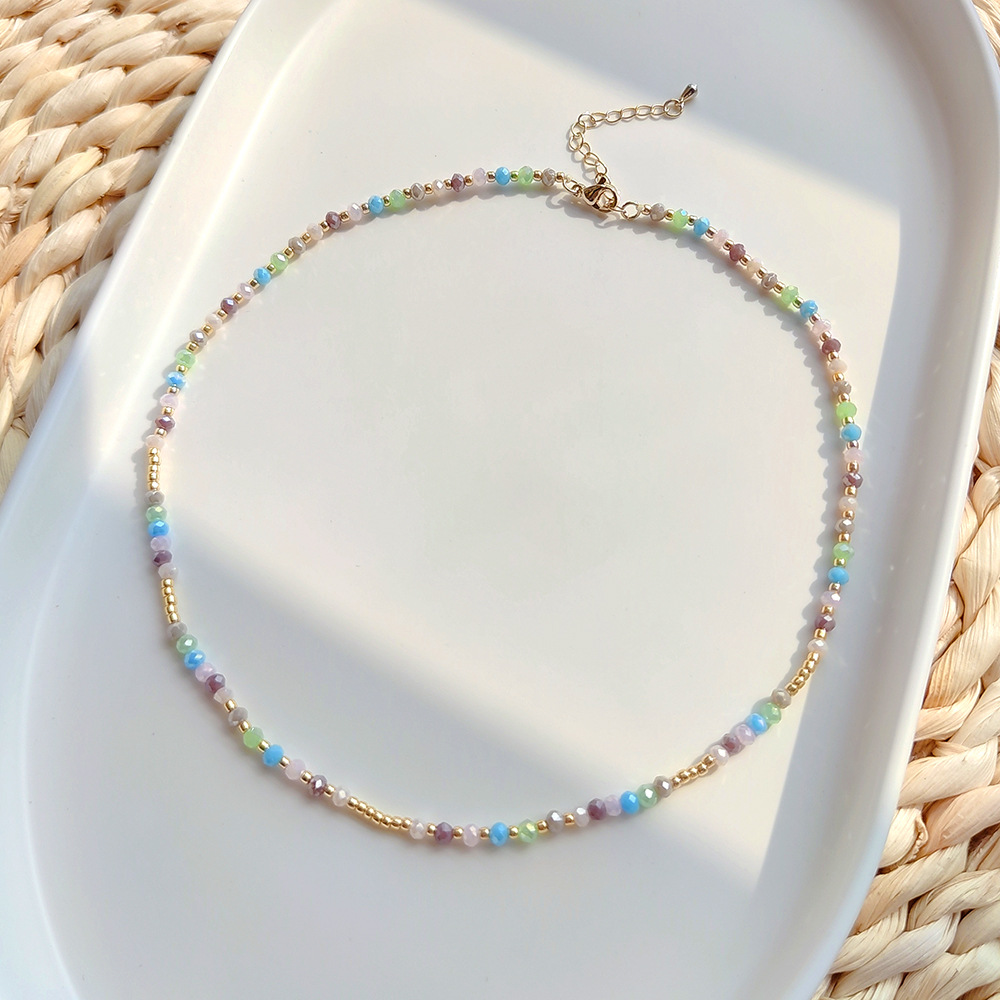 Women'S Accessories Wholesale Suppliers - KKBEAD Boho Colorful Crystal Miyuki Necklace