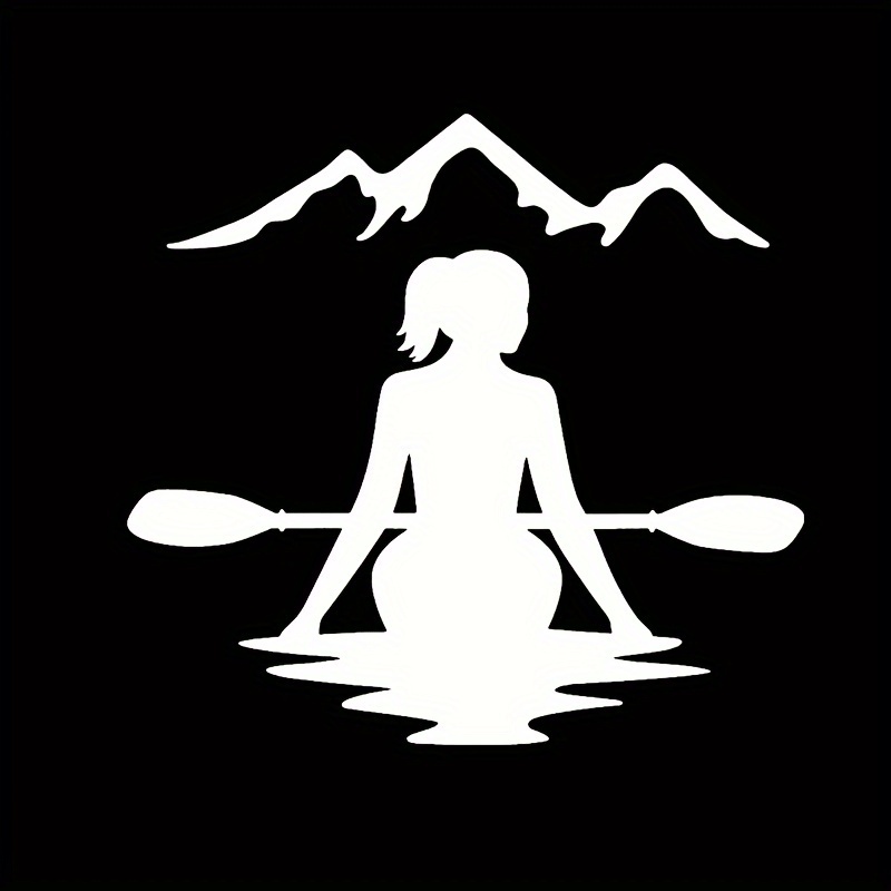 1pc Women Kayaker Car Sticker  - огляд і ціна Women'S Kayak Accessories