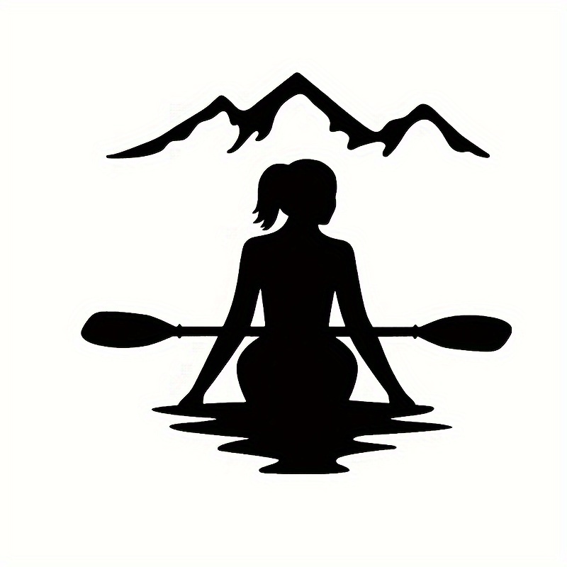1pc Women Kayaker Car Sticker  - огляд і ціна Women'S Kayak Accessories