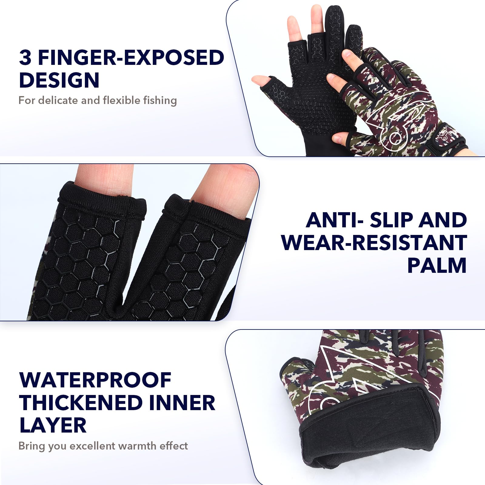 8Fans Fishing Gloves - Finger  - огляд і ціна Women'S Kayak Accessories