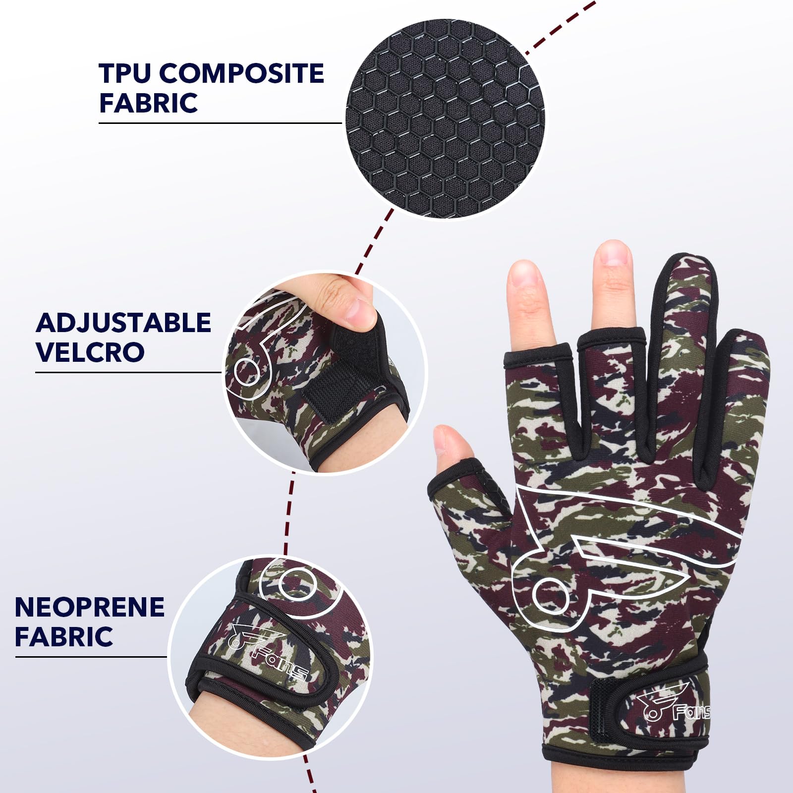 8Fans Fishing Gloves - Finger  - огляд і ціна Women'S Kayak Accessories